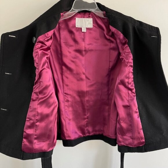 Old Navy Black Wool Pea Coat Jacket XS - Picture 12 of 16